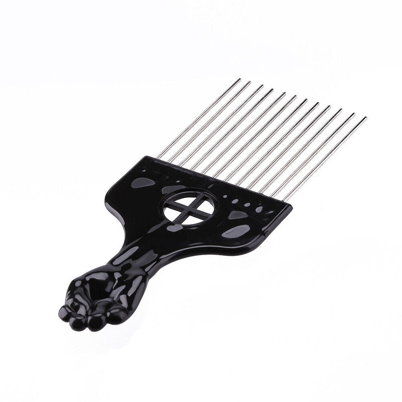 Wide Teeth Metal Comb Stainless Steel Hair Cutting Styling Barbers Trimming