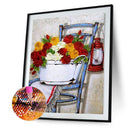 5D Kit Rhinestone DIY Multicolor Flowers Full Round Drill Diamond Painting Cr