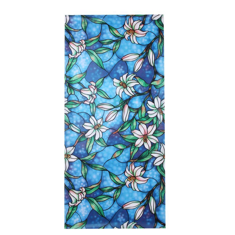 45cm*100cm Orchid Window Film Stained Glass Home Privacy DIY Decoration Newly