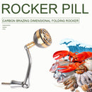 Fishing Reel Folding Rocker Grip Pill Spinning Fishing Wheel Handle (L) Newly