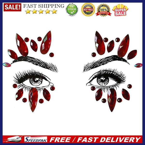 Glitter Body Temporary Tattoo Stickers Eye Gems Festival Party Face Makeup Ge