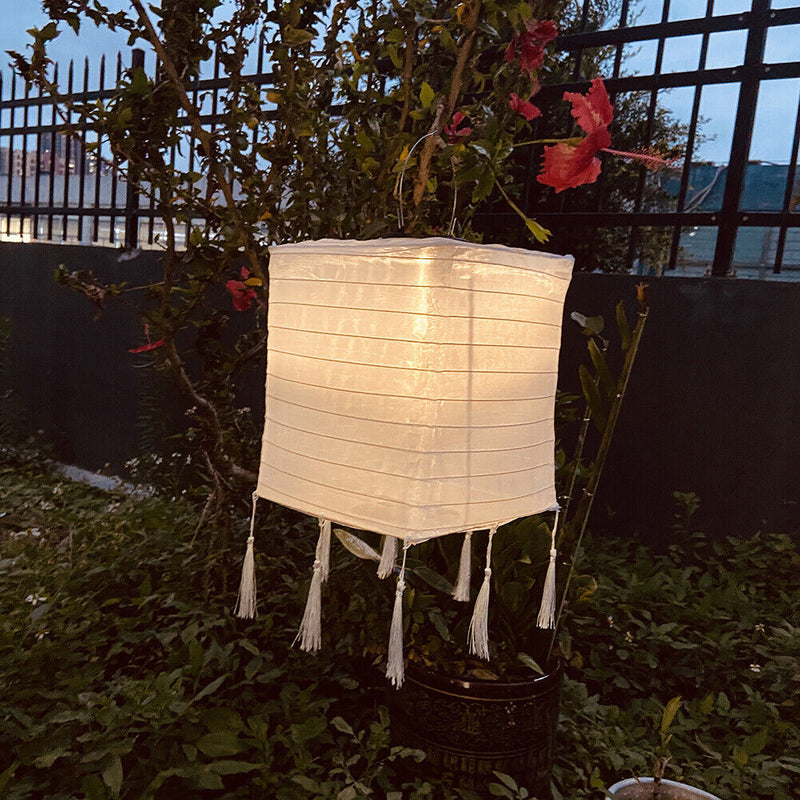 Solar Lantern Tassel LED Waterproof Hanging Chandelier Garden Decor (2pcs)