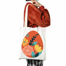Women Fashion Large Capacity Shoulder Bags Lady Canvas Flower Egg Travel Bag
