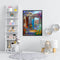 Backyard Flower Oil Painting By Numbers Kit DIY Frameless Picture On Canvas