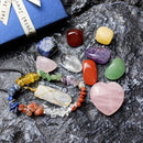 7 Chakra Hexagonal Crystal Stone Pendant Set Amethyst Energy Home Decor (D)