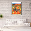 DIY Full Drill Round Diamond Painting Farm Pumpkin Full Drill for Wall Artcrafts