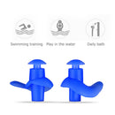 Soft Silicone Swimming Earplugs Nose Clip Set Soundproof Ear Plugs (Blue) Newly