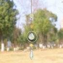 Crystal Wind Chime Star Moon Pendant Colorful Beads Hanging Drop Decor (D) Newly