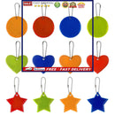 Safety Reflector Pendant Keychain Reflector Pendant Kit - Star Round Love