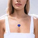 Blue Crystal Titanic Heart of Ocean Women's Necklace Heart Forever Pendant