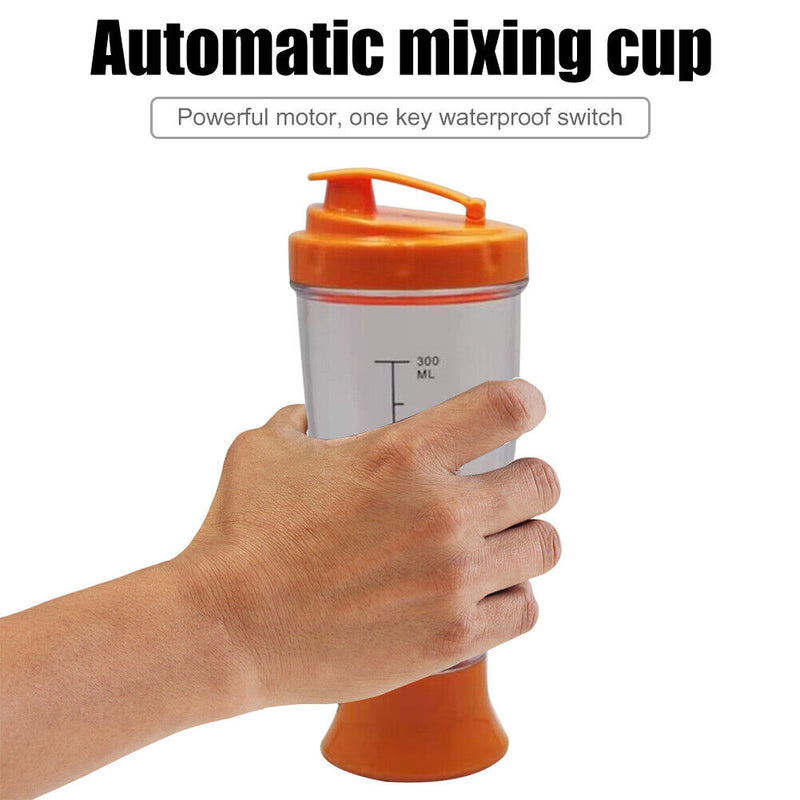 350ml Protein Shaker Mixing Cup Sports Training Automatic Bottle (Orange) Newly