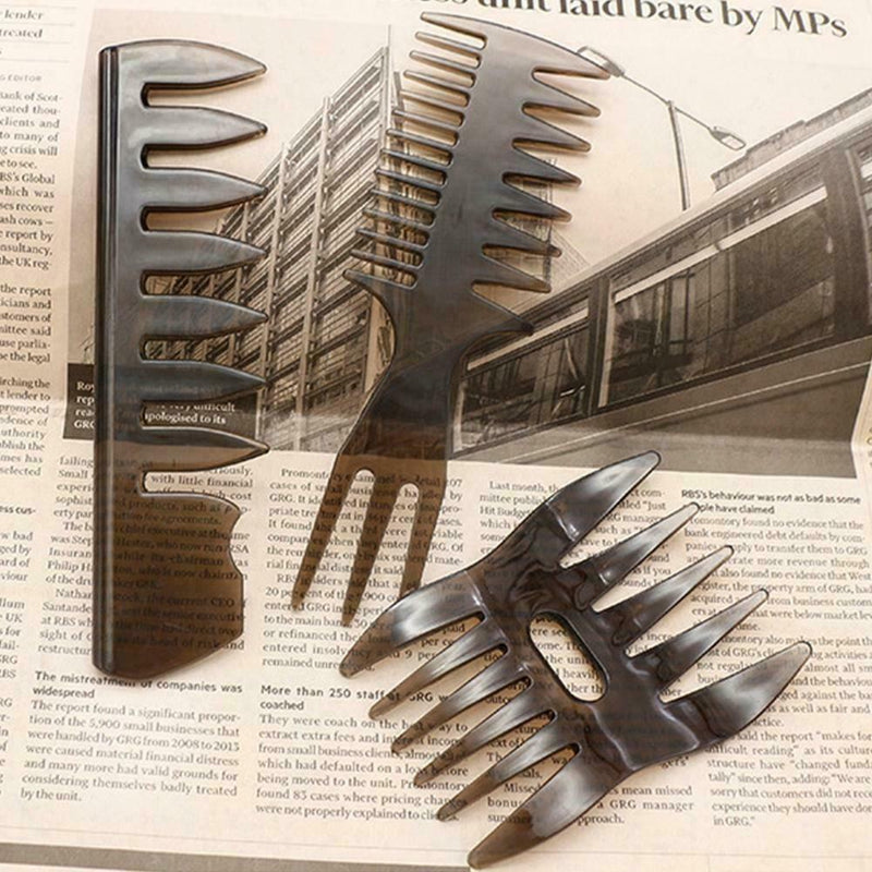 5PCS Slick-back Quiff Grooming Pro Comb Black Hot N9H8