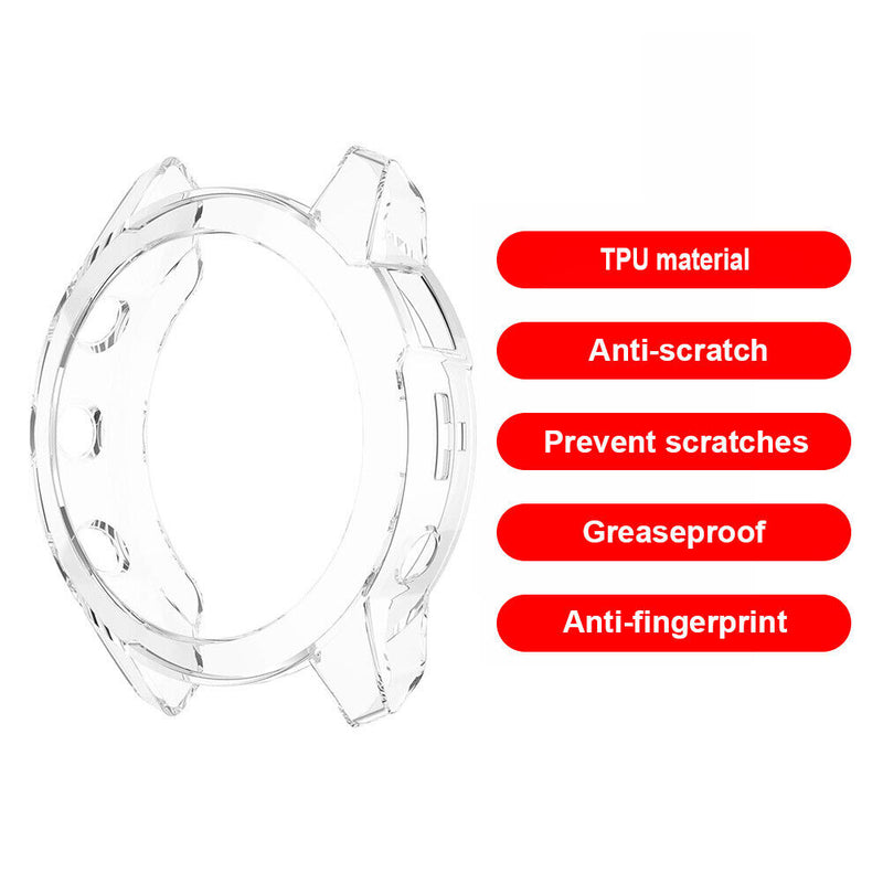 Watch Protective Frame Shell Case for Garmin Fenix 7 (Transparent White) Newly