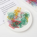 Stationery Metal Clamp Boxed shape Folder Memo Clamp Color Paper Clip