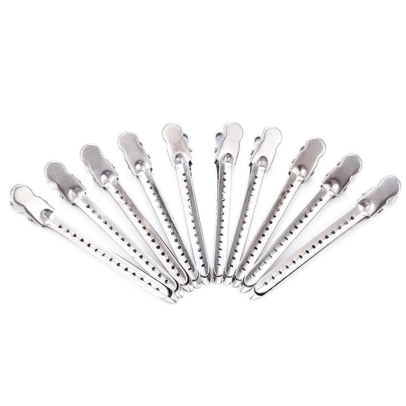 10pcs Hairdressing Duck Mouth Hair Clips Positioning Hairpins (Round Head) Newly