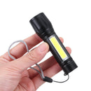 Illumination Mini Glare Flashlight Torch Lamp COB Side Light USB Rechargeable