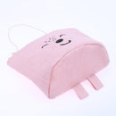 One Layer Pocket Canvas Storage Bag Back Door Wall Hanging Bag (Pink)