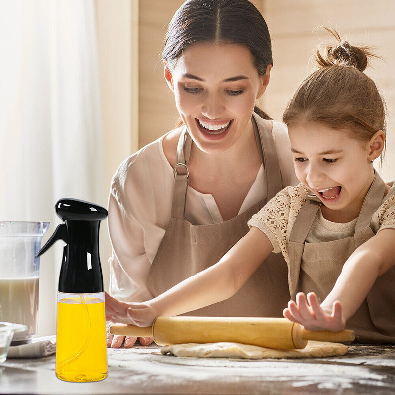 PET Olive Oil Spray Bottle Vinegar Gravy Dispenser Mist Sprayer (Black)