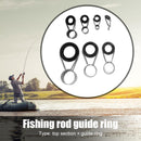 7pcs Fishing Rod Guide Top Ring Circle Pole Repair Kit Line Guides Eyes Set