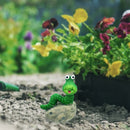 Tortoise Caterpillar Frog Sculpture Micro Landscape Flowerpot Statue (C) Newly
