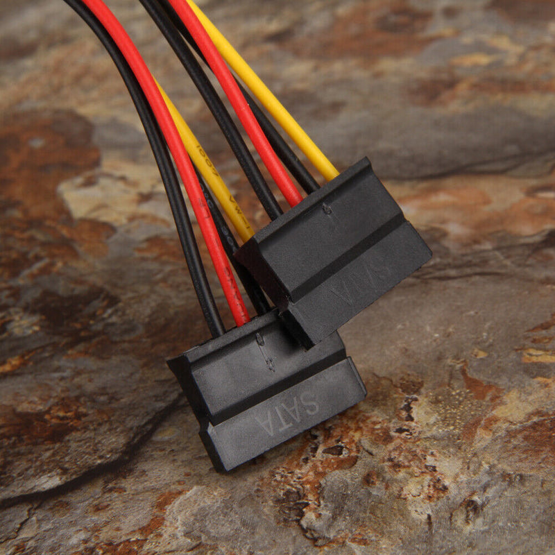 5pcs 4 Pin IDE Male to Dual SATA Y Splitter Female HDD Power Adapter Cable