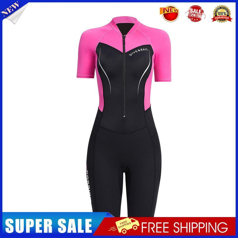 DIVE SAIL Neoprene Scuba Snorkel Swimming Women Body Surf Wetsuits (Pink M)