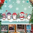 Christmas Penguin Window Glass Stickers Mirror Stickers Snowflake Wall Door~