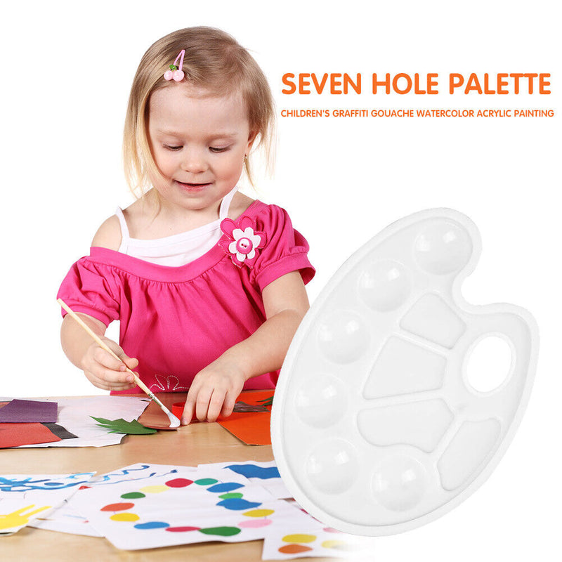 Plastic Palette Art Drawing Tray for Oil Watercolour White Painting Pallet