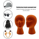 Female Styling EPS Flocking Head Mold Wig Glasses Holder Stand (Orange) Newly