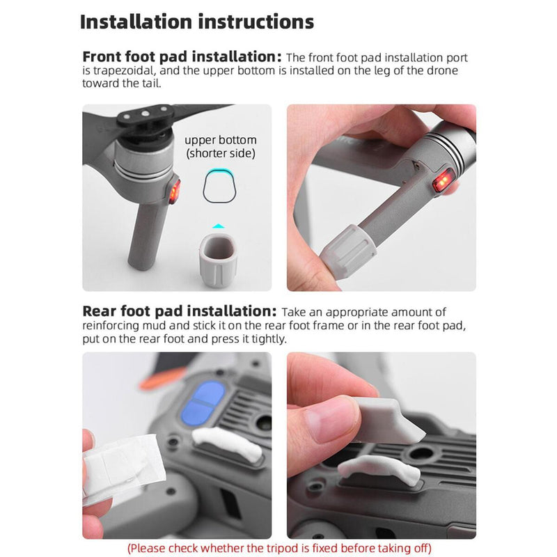 For Dji Mavic Air 2s Dust Foot Mat Bottom Case Foot Cover Anti-wear Accessory.
