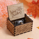 Retro Wooden Merry Christmas Music Box Storage Box Ornament Gift (Wood)
