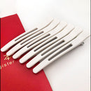 6pcs Solid Color Practical Duckbill Clip Traceless Hairdressing Hair Clip Set