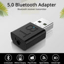 Black 2 in 1 USB Bluetooth 5.0 Receiver Transmitter Wireless HOT Adapter J2M0