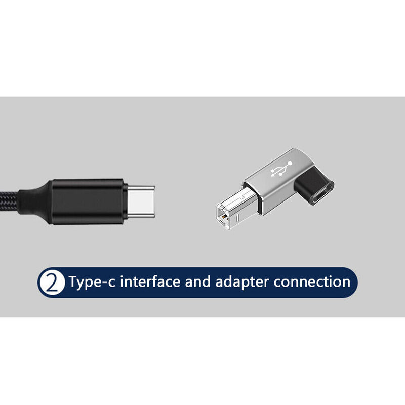 USB C to B Adapter Female to Male for Printer MIDI Controller Electric Keyboard