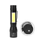 Zoom T6+COB LED Flashlight, USB Rechargeable, 4 Modes, IP44 Waterproof