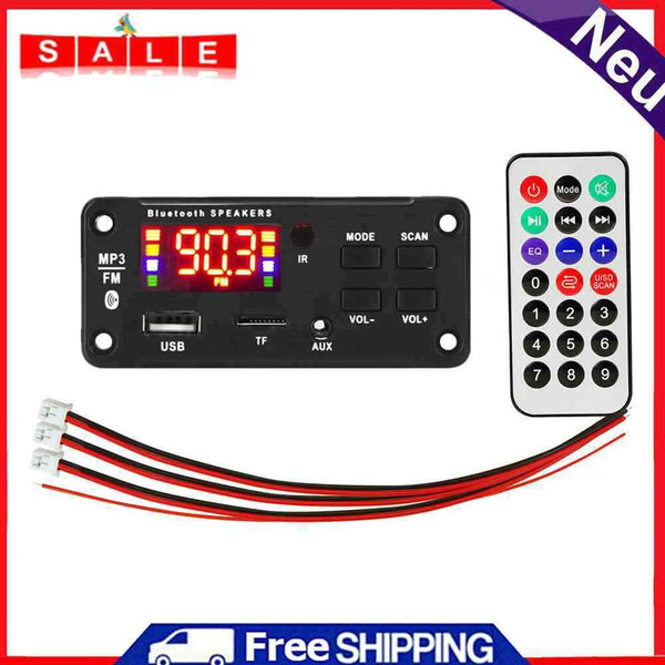MP3 Decoder Amplifier Bluetooth - Compatible Car USB TF AUX FM Radio Audio Module