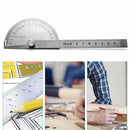 180 Degree Stainless Steel Protractor Angle Finder Rotary Measuring Ruler Newly