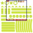 Reflective Stickers Kit Reflector Decals for Motorcycle Helmet Bike Strolle
