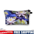 Painting lotus Printed Hand Hold Travel Storage Cosmetic Bag Toiletry Bag