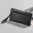Women Solid Zipper Clutch Wallet Leather Coin Purse Soft Phone Bags (Black)