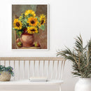 Sunflower Oil Paint By Numbers DIY Handpainted on Canvas Wall Art Picture Crafts