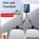LED Solar Lamp Remote Ceiling Light Outdoor Garden Hanging Decor (B) Newly