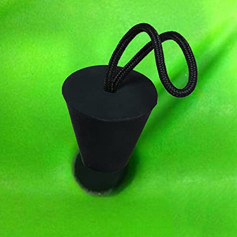 4x Kayak Canoe Boat Scupper Plugs Marine Dinghy Drain Holes Stopper (Black)