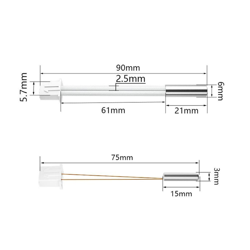 XH2.54 Terminals Thermistor Temperature Sensor Temperature Measurement