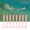 8pcs Soft Fish Fork Tail Fishing Lures Artificial 1.7g 8cm Bionic Baits (B)