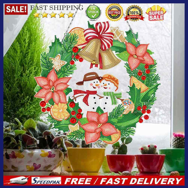 Double Snowman Diamond Painting Garland Pendant DIY Handmade Craft Gift (YH37