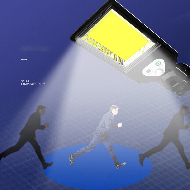 COB LED Solar Street Lights Outdoor Courtyard Porch PIR Remote Control Wall
