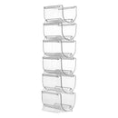 1x Pantry Fridge Stackable Plastic Wine Rack Holder Clear Wine Bottle Organizers