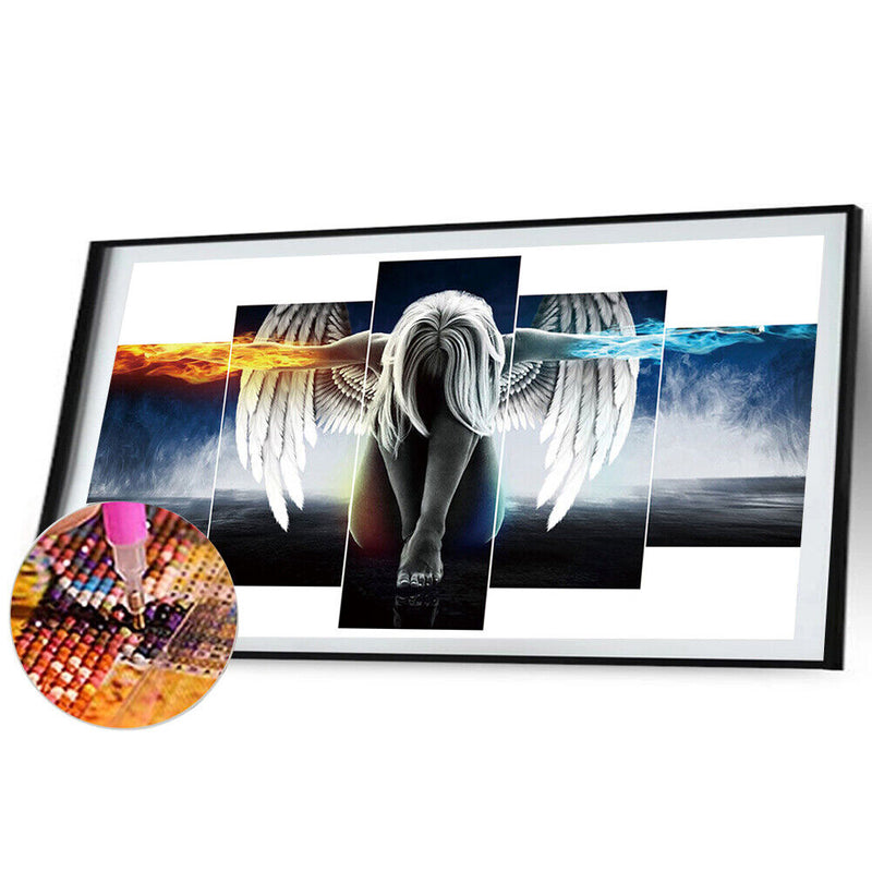 Angel Wings 5D DIY Full Drill Diamond Painting 5-pictures Combination Kits