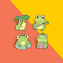 Funny Brooch Metal Animal Brooch Cute Frog Enamel Pins Lapel Pins Cute Badge
